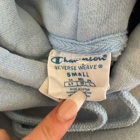 Baby Blue Champion Hoodie - Picture 3 of 4